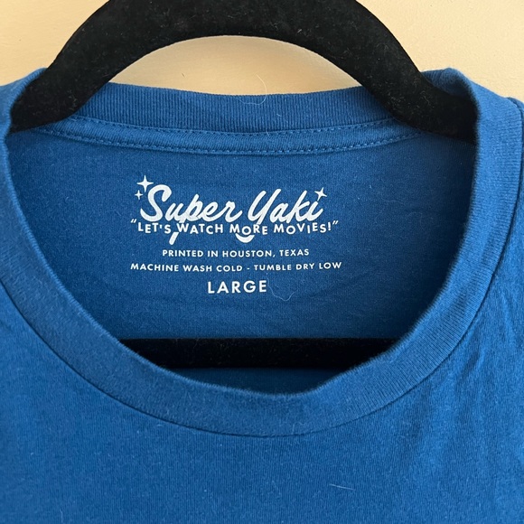 Super Yaki Feature Presentation Short Sleeve Movies Tee in Blue - Picture 5 of 5